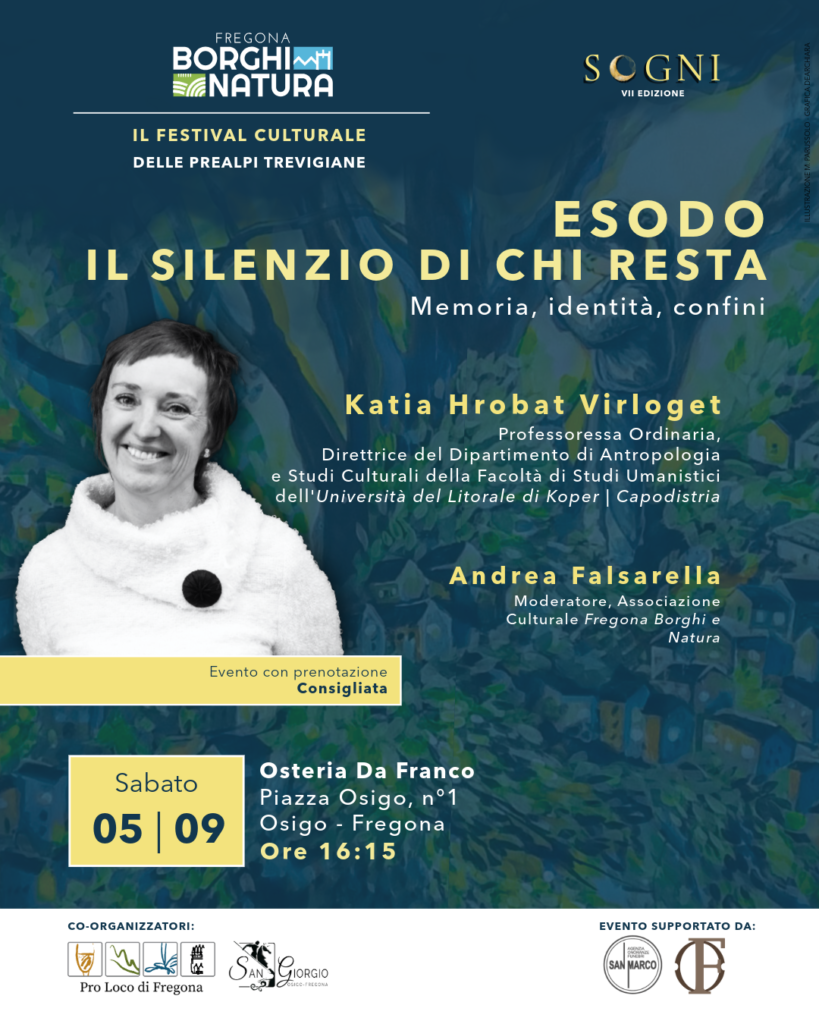 Locandina di “Esodo. Il silenzio di chi resta: memoria, identità e confini”