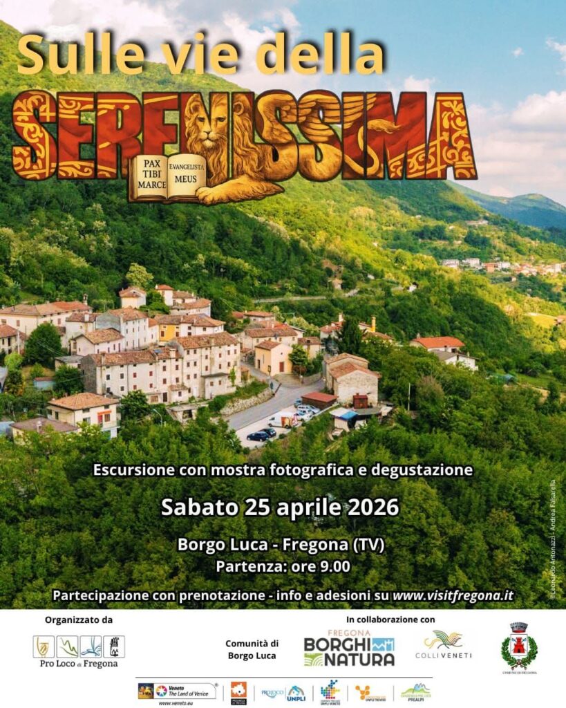 Locandina Evento "sulle vie della serenissima" passeggiata 25 aprile