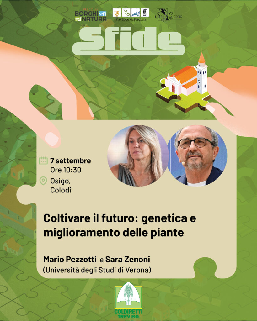 Locandina dell'incontro Coltivare il futuro con Mario Pezzotti e Sara Zenoni